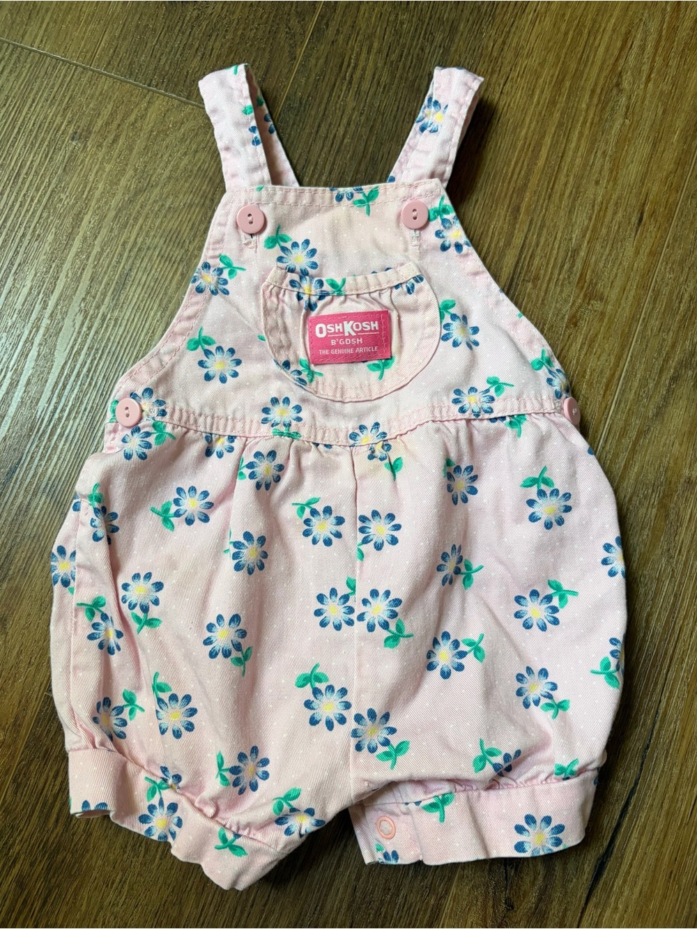OSHKOSH B'Gosh pink floral bubble Romper